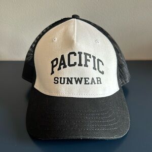 PacSun Pacific Sunwear Logo Trucker Cap - B&W